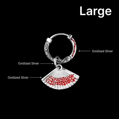 Zhong Kui Folding Fan Earrings
