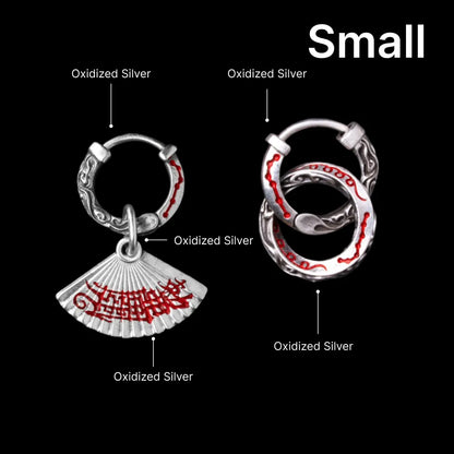 Zhong Kui Folding Fan Earrings