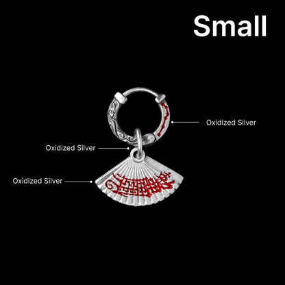Zhong Kui Folding Fan Earrings