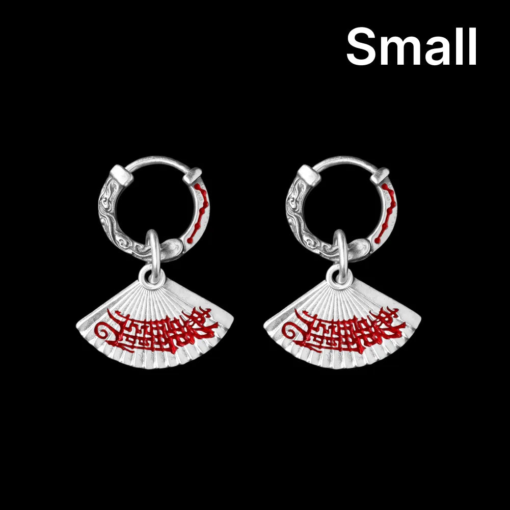 Zhong Kui Folding Fan Earrings