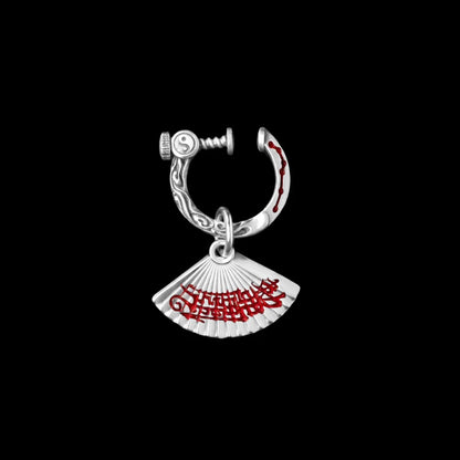 Zhong Kui Folding Fan Earrings