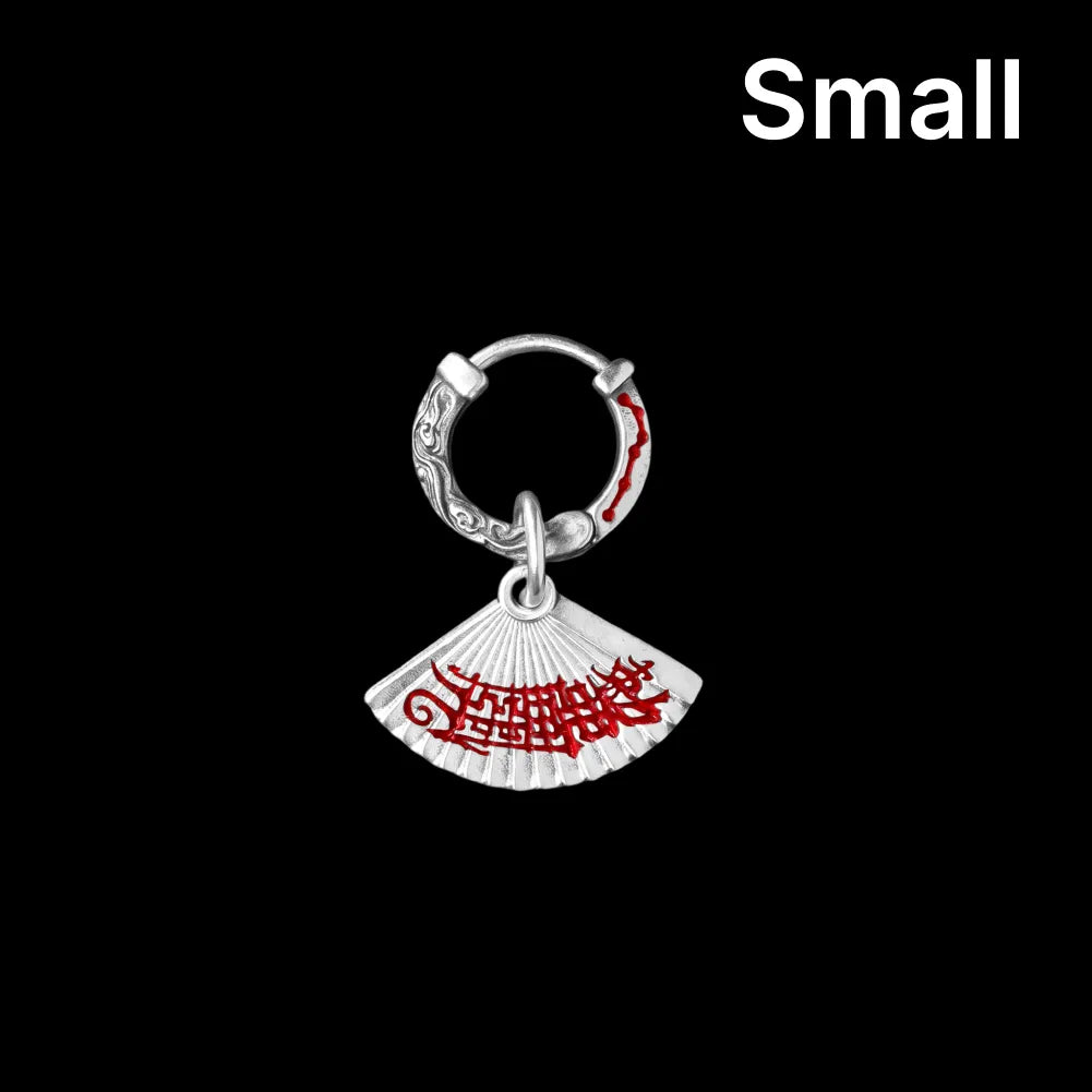 Zhong Kui Folding Fan Earrings