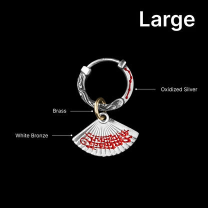 Zhong Kui Folding Fan Earrings