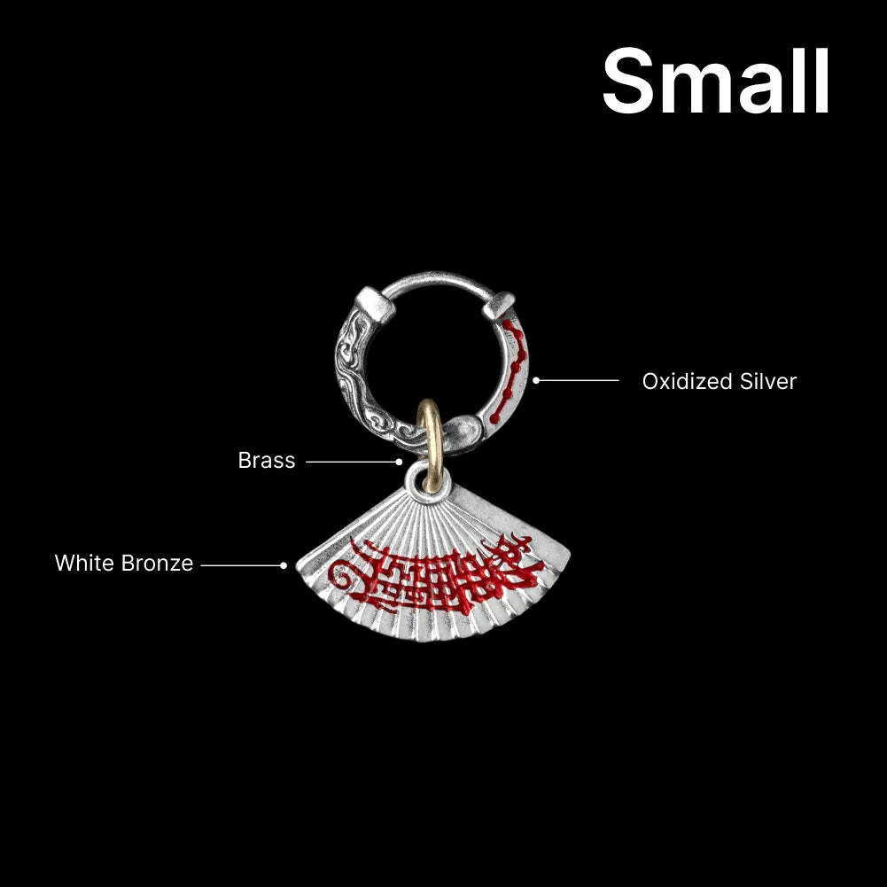 Zhong Kui Folding Fan Earrings