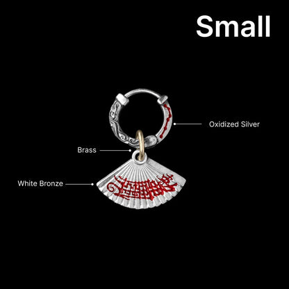 Zhong Kui Folding Fan Earrings