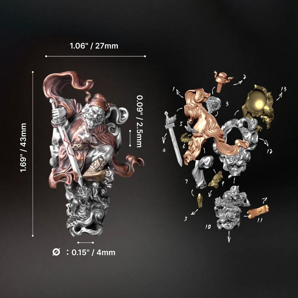 Zhong Kui Guardian Three-Way Bead