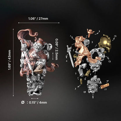 Zhong Kui Guardian Three-Way Bead