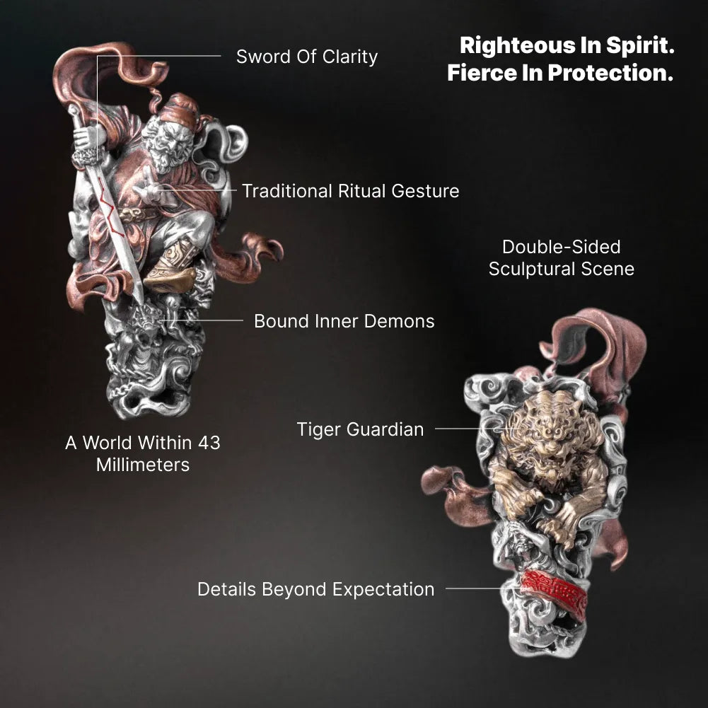 Zhong Kui Guardian Three-Way Bead