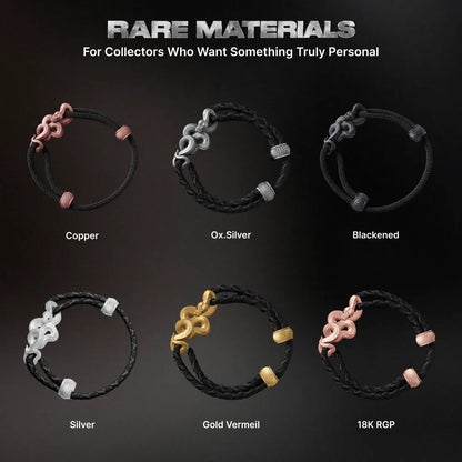 Black Mamba rope bracelet material and finish options