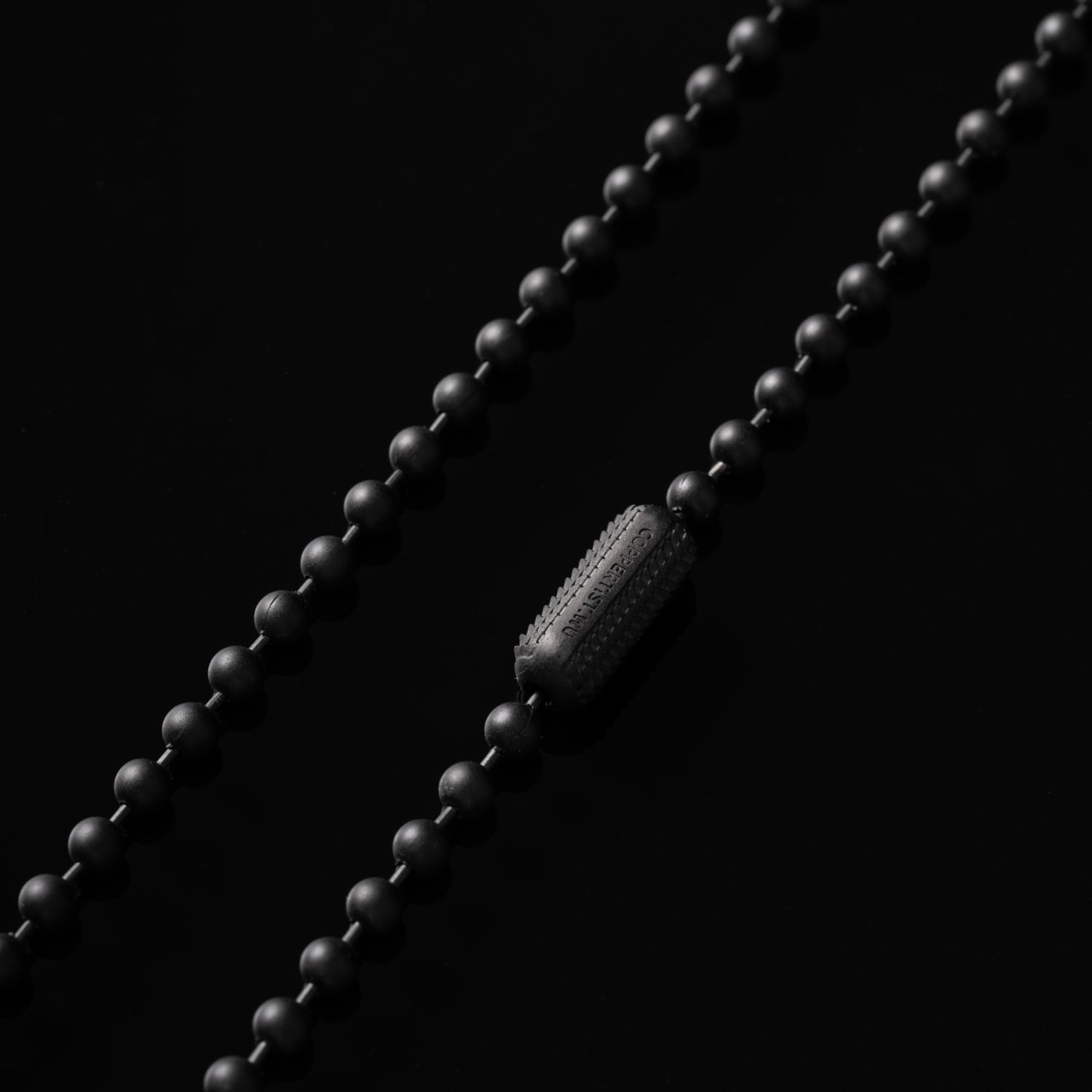 Snake Scale Ball Chain Necklace - 4mm Black