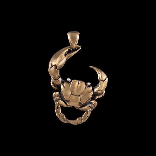Brass Crab Pendant Details 08
