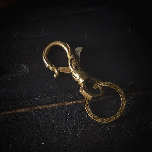 Flower Keychain Brass
