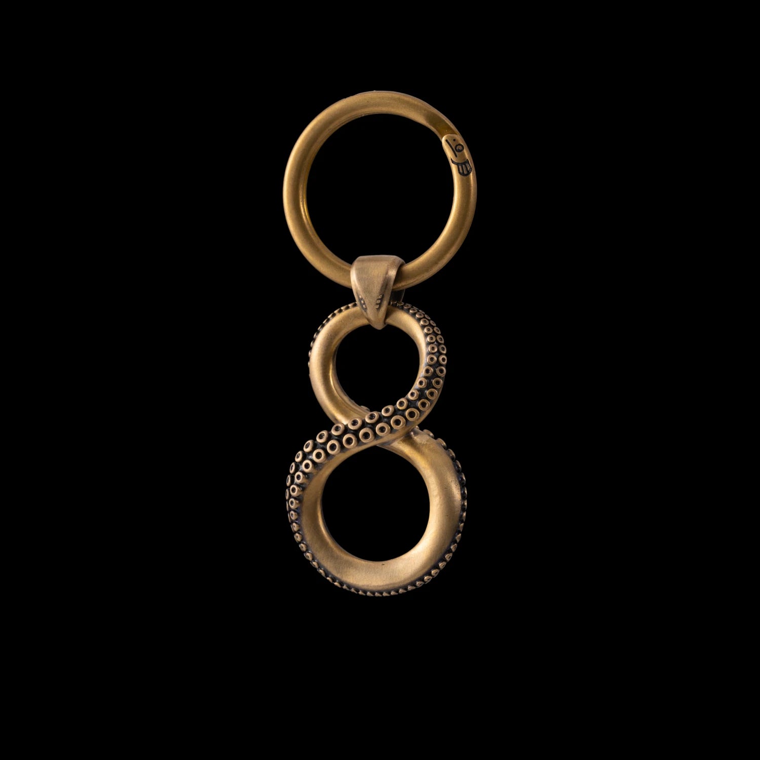 Octopus Infinity Keychain Brass