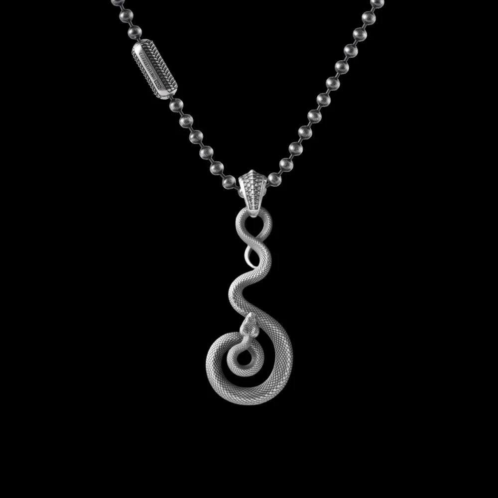 With Silver Ball Chain Necklace