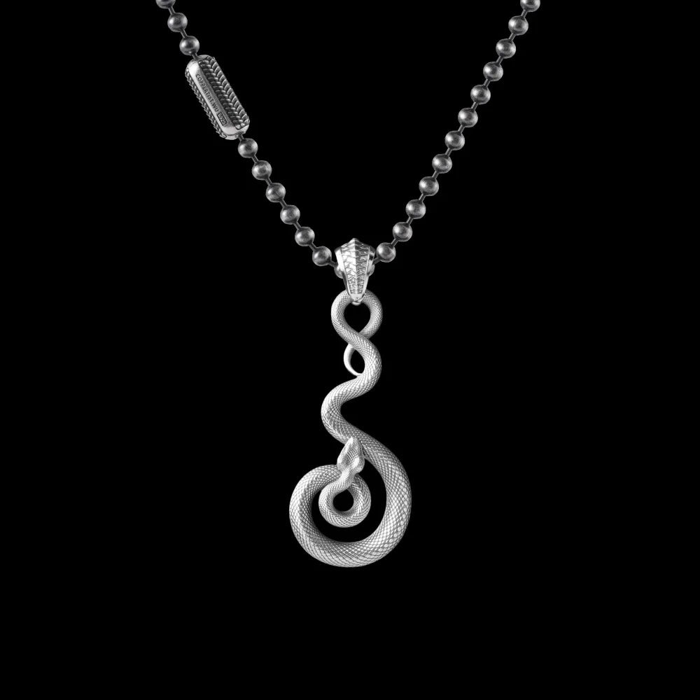 With Silver Ball Chain Necklace