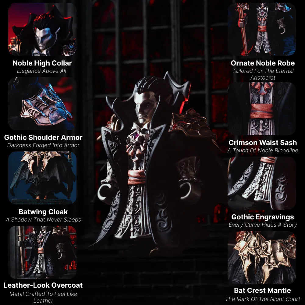 Crimson Vampire articulated figure shown in multiple pose options