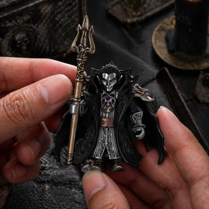Crimson Vampire articulated figure held in hand for scale