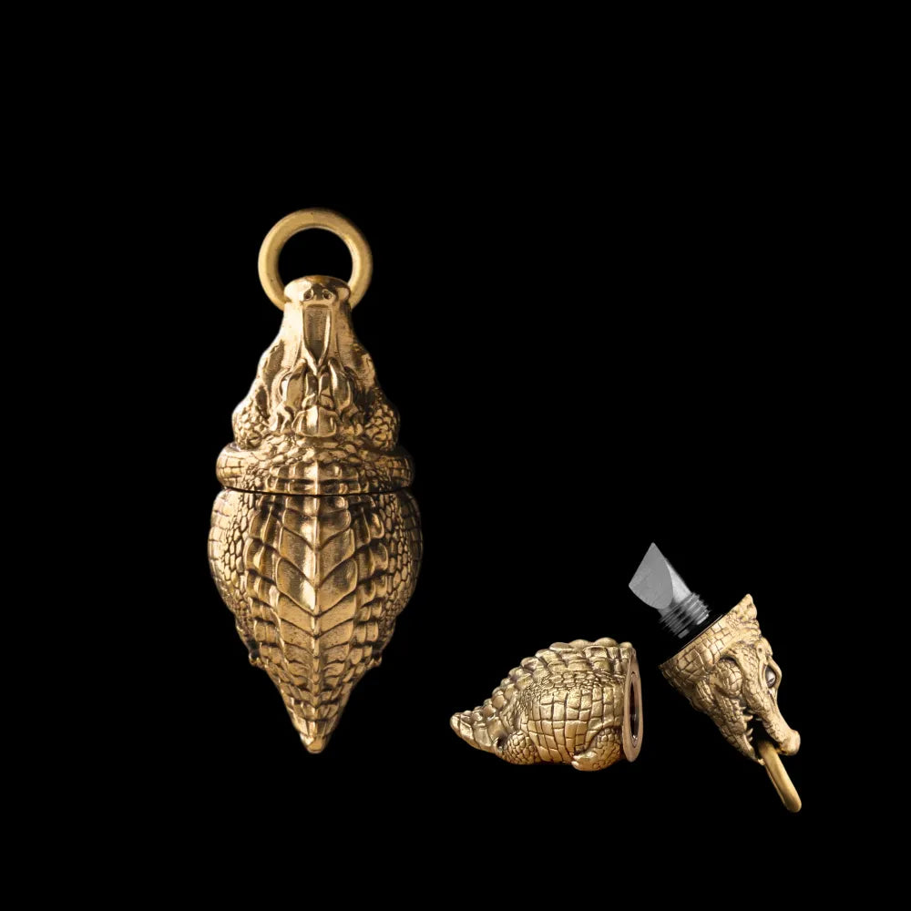 Crocodile Box Opener Pendant two-tone pendant only