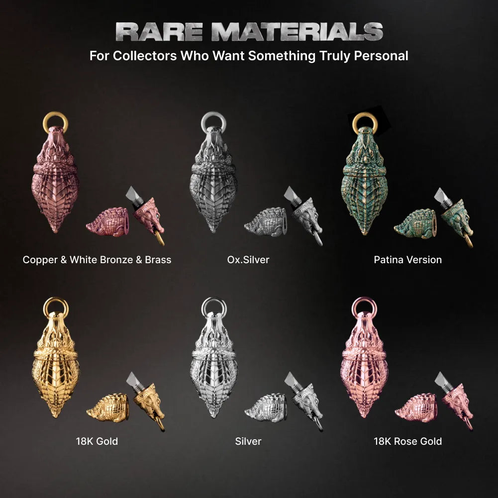 Crocodile Box Opener Pendant material options