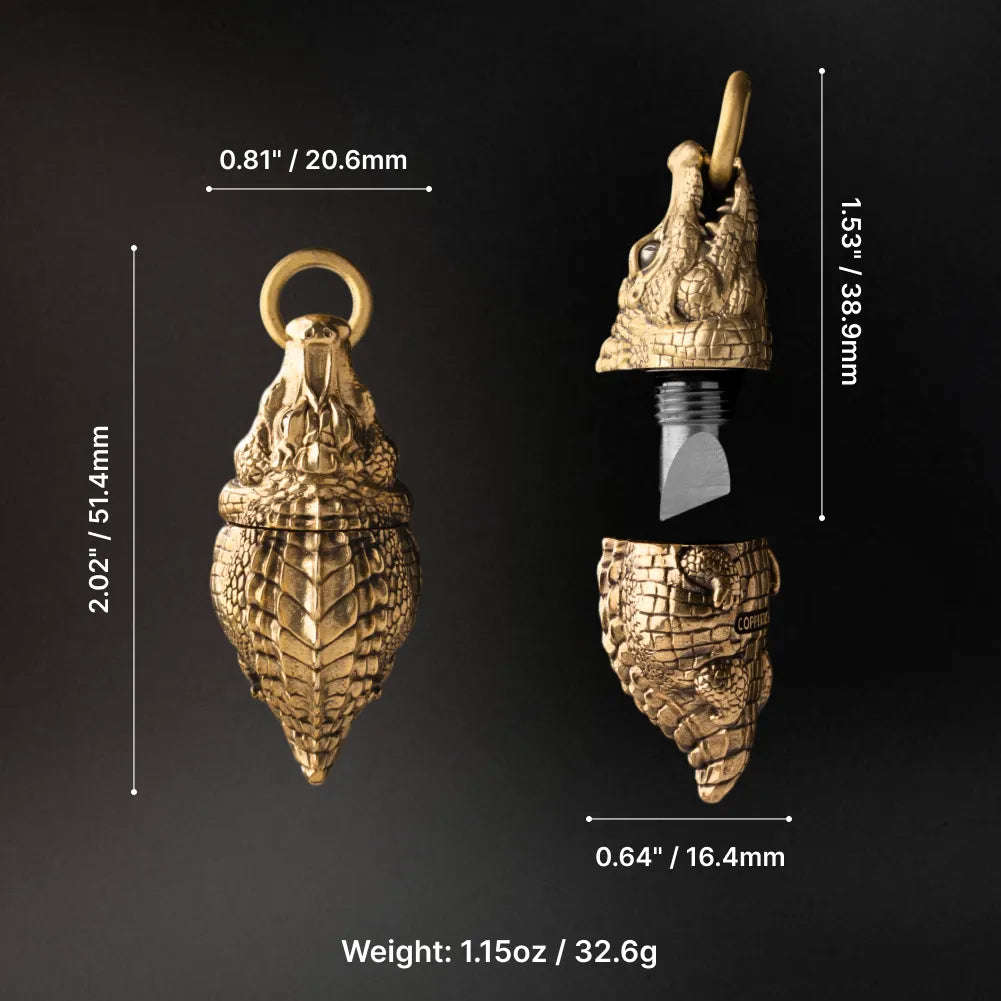Crocodile Box Opener Pendant regular pendant dimensions