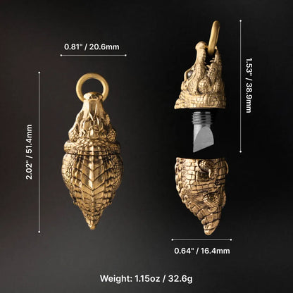 Crocodile Box Opener Pendant regular pendant dimensions