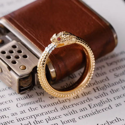 Custom Ouroboros Snake Ring Details 03