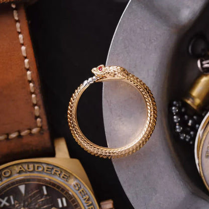 Custom Ouroboros Snake Ring Details 04