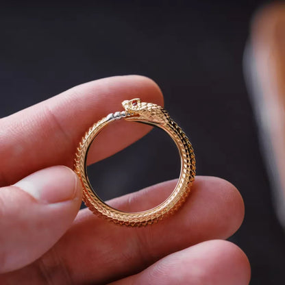 Custom Ouroboros Snake Ring Details 06