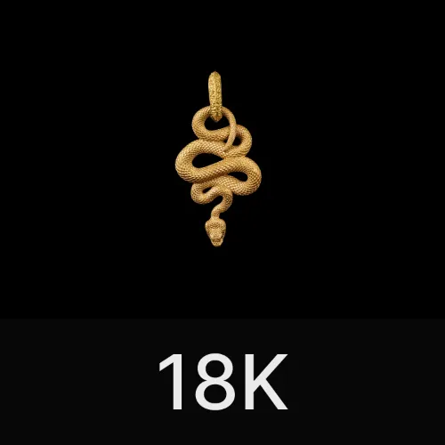 Snake Pendant 18K Gold & Gemstone
