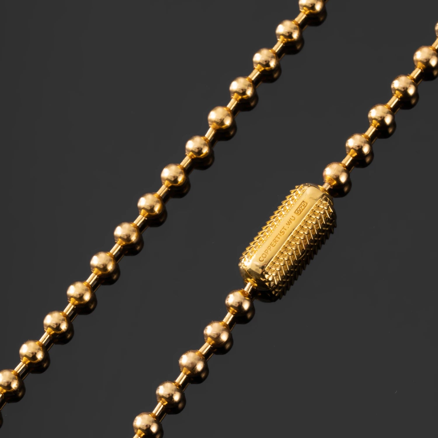Snake Scale Ball Chain Necklace - 4mm Gold Vermeil