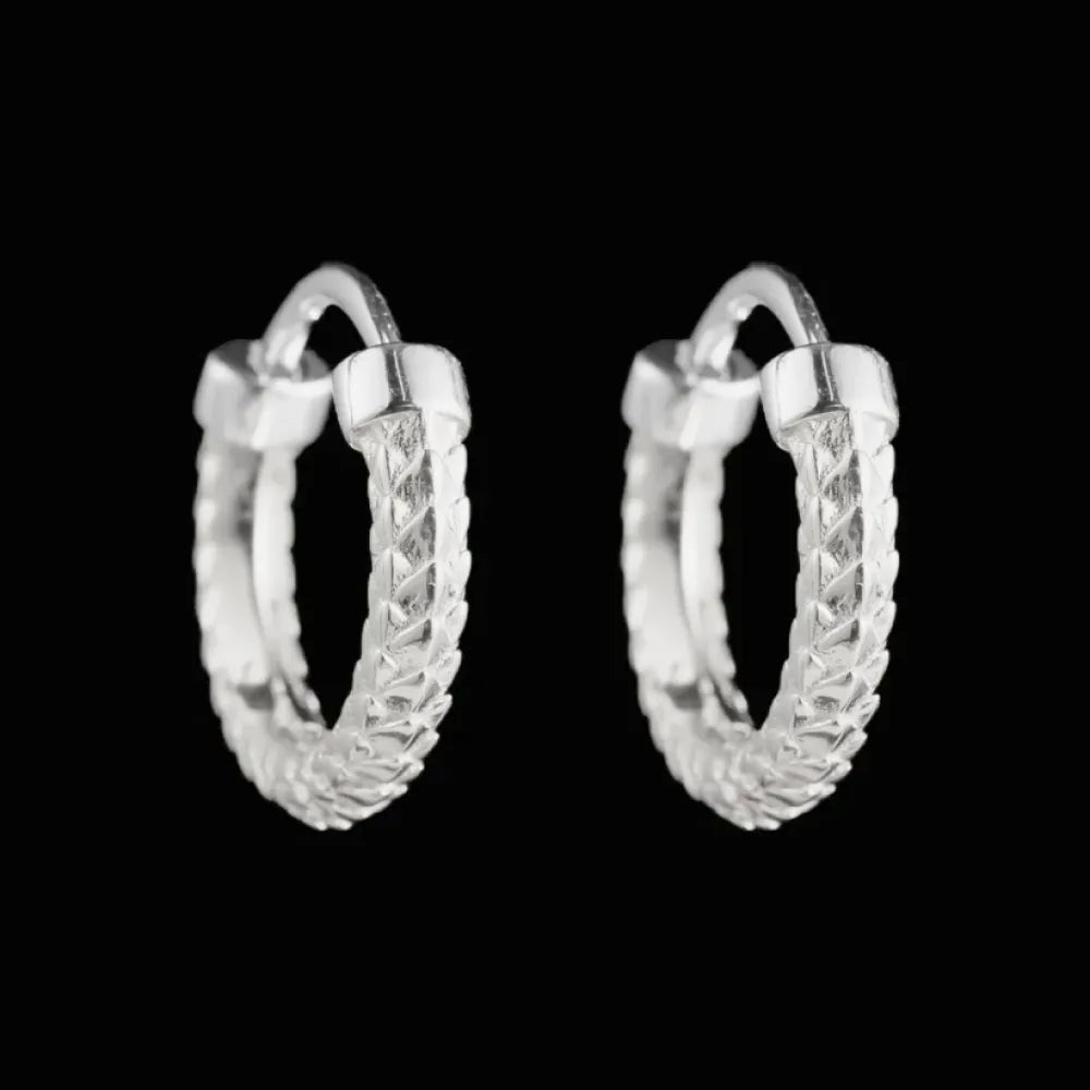 Customized Platinum Snake Skin Earrings Details 01