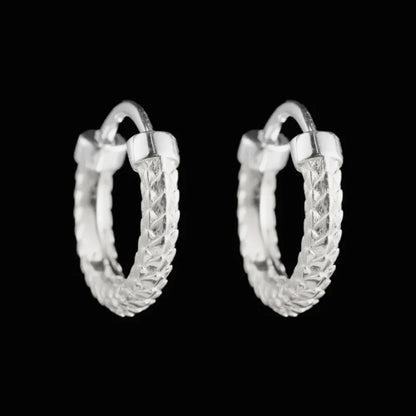 Customized Platinum Snake Skin Earrings Details 01