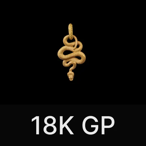 Snake Pendant Gold Vermeil & Gemstone