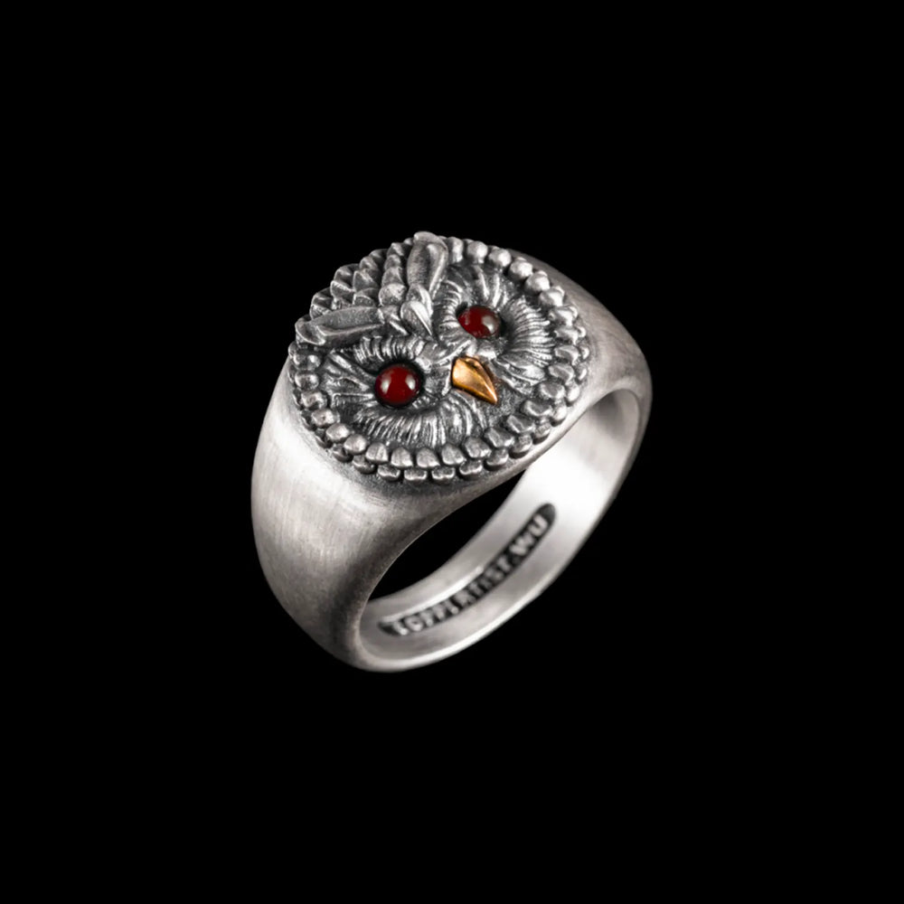 Elegant and Luxurious Signet Pinky Ring | Owl Ring – COPPERTIST.WU
