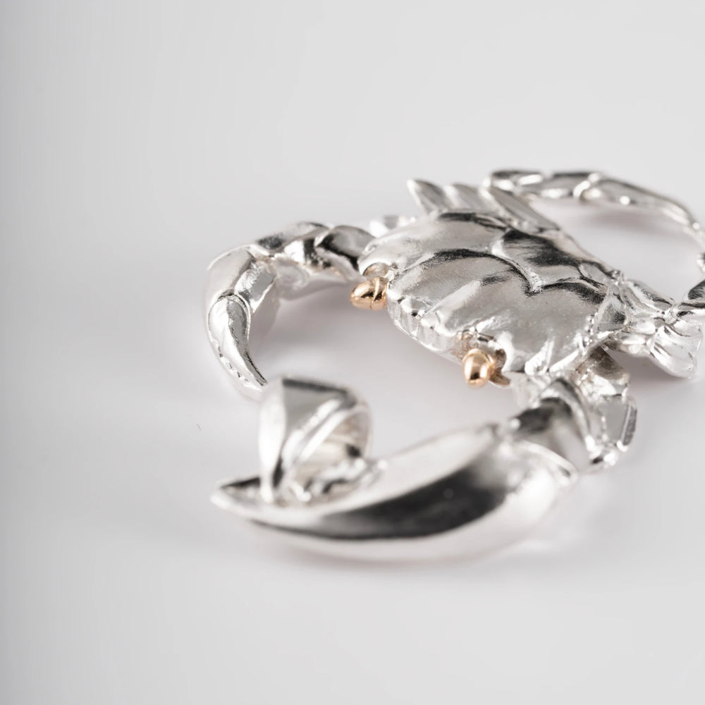 Gumbo Chain Customized Silver Crab Pendant with ball chain necklace – COPPERTIST.WU