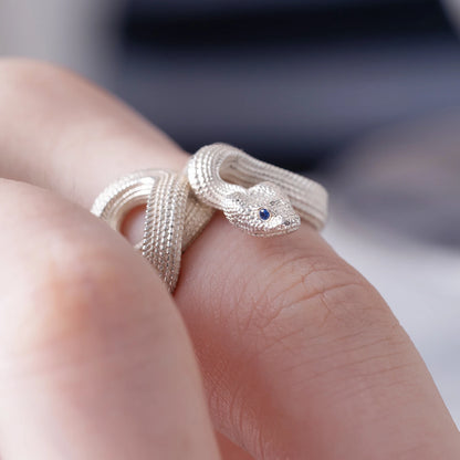 Customized Silver Snake Ring Details 01
