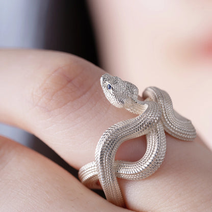 Customized Silver Snake Ring Details 03