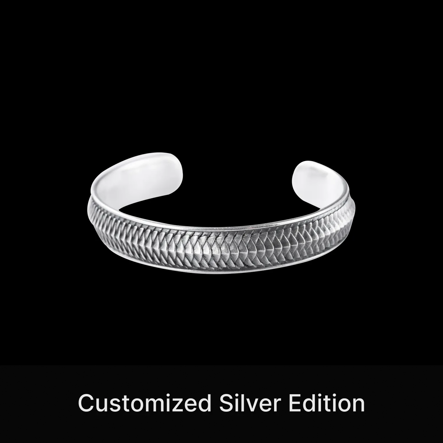 Creative and Unique Snake Scale Cuff Bracelet S925 Silver COPPERTIST.WU