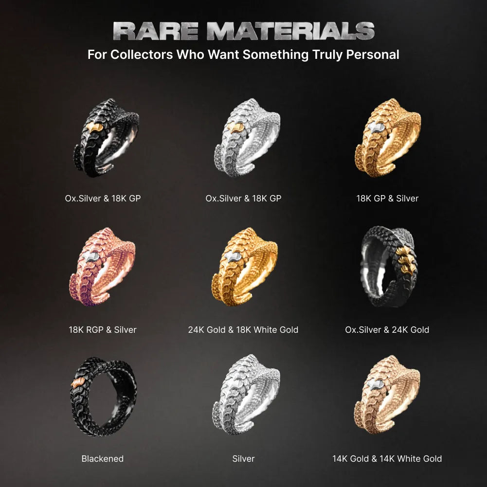 Dragon Scale Ring 2.0 rare material and precious metal options