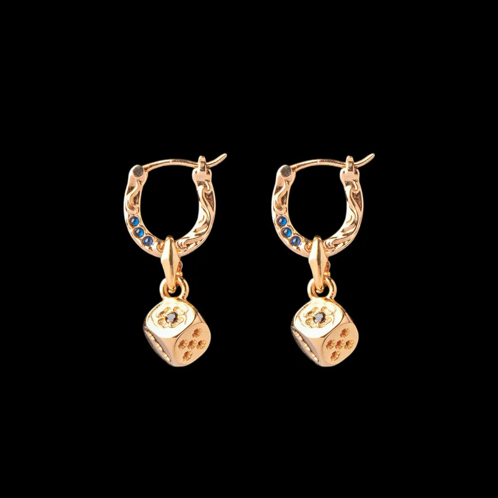 Fortune Roll Earrings in 18K gold tone - Pair