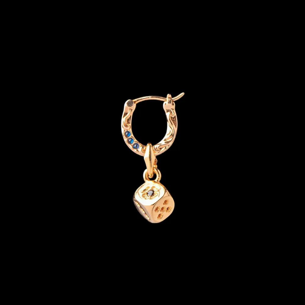 Fortune Roll Earring in 18K gold tone - Single