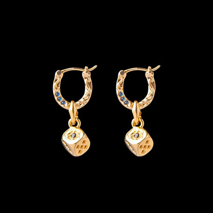 Fortune Roll Earrings - gold tone regular pair