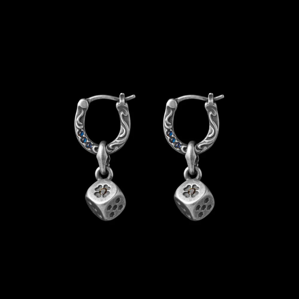 Ox.Silver Fortune Roll Earrings - Pair