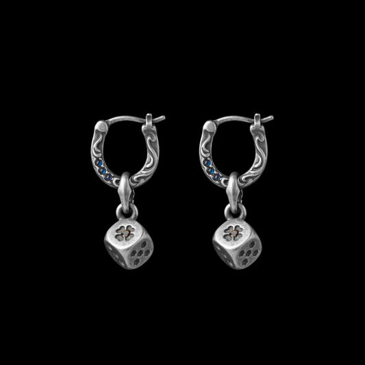 Ox.Silver Fortune Roll Earrings - Pair
