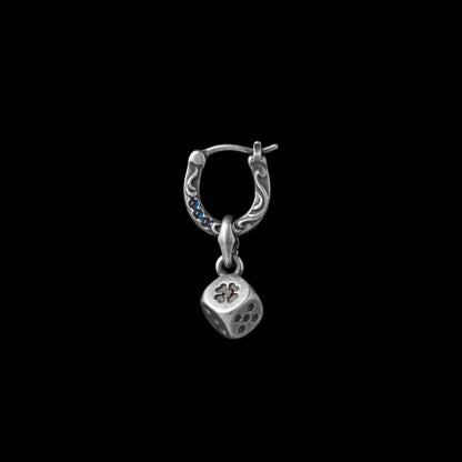 Ox.Silver Fortune Roll Earring - Single