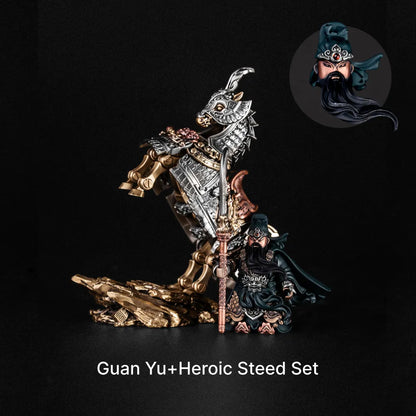 Guan Yu articulated figure in Bronze and White Bronze and Copper and Brass / Set 1