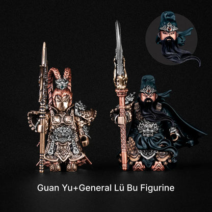 Guan Yu articulated figure in Bronze and White Bronze and Copper and Brass / Set 3