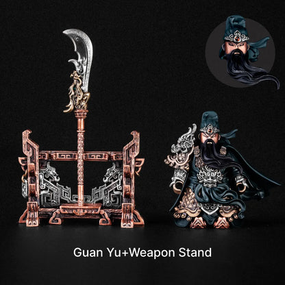 Guan Yu articulated figure in Bronze and White Bronze and Copper and Brass / Set 5