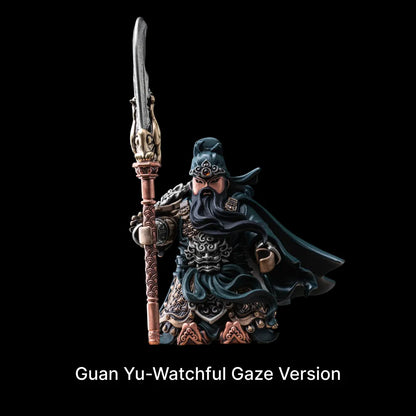 Guan Yu articulated figure in Bronze and White Bronze and Copper and Brass / Watchful Gaze Version