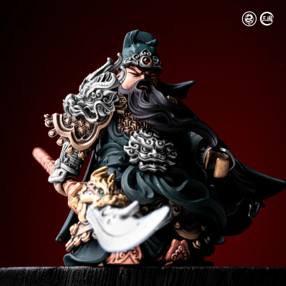 Hero portrait of the Guan Yu articulated figure with blade